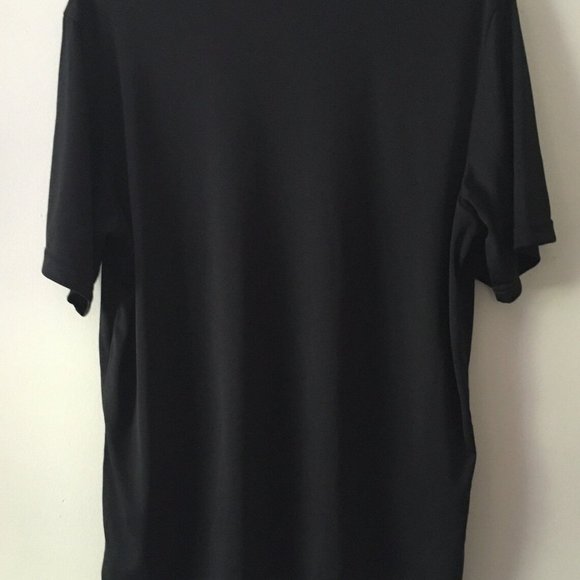 Men's Champion Active Black Shirt Large Stretch Sporty Top LG Athletic Nylon Tee - Picture 6 of 7